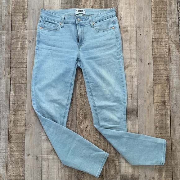 Paige Verdugo Ankle Slim Skinny Jeans Light Wash SZ 27 - Picture 6 of 10